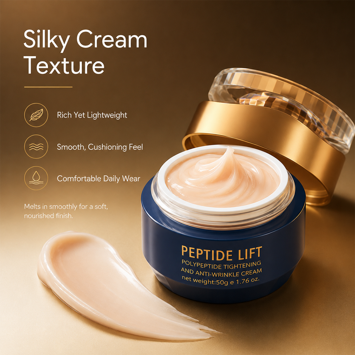 Polypeptide Face & Eye Cream – Hydrating Moisturizer for Smoother, Firmer-Looking Skin