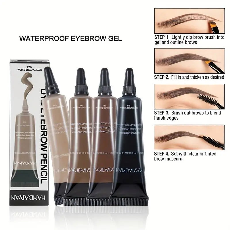 Waterproof Eyebrow Gel Cream with Applicator Brush