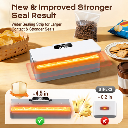✨Rechargeable Mini Bag Sealer – 6 Heat Levels, Portable Resealer with Magnet & Cutter for Chips, Mylar & Plastic Bags, Perfect Gift for Family & Friends🥳