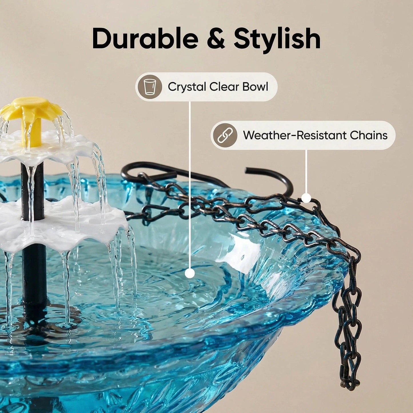 🔥🔥Solar Cascade Hanging Bird Bath Fountain🎁