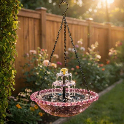 🔥🔥Solar Cascade Hanging Bird Bath Fountain🎁