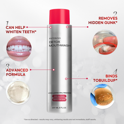 Stain-Lifting Whitening Mouthwash for Debris Removal & Fresh Breath