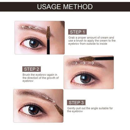 Waterproof Eyebrow Gel Cream with Applicator Brush
