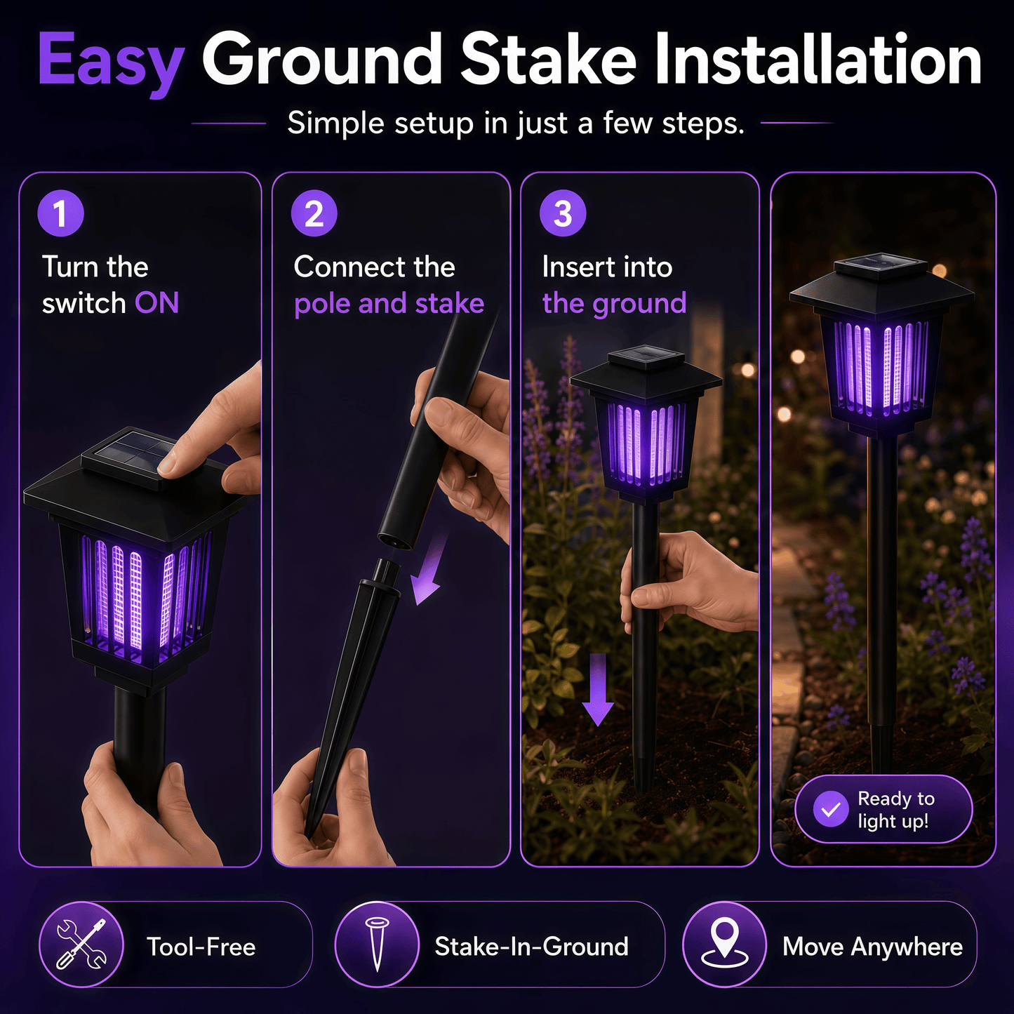 🦟Solar Mosquito Zapper Path Light