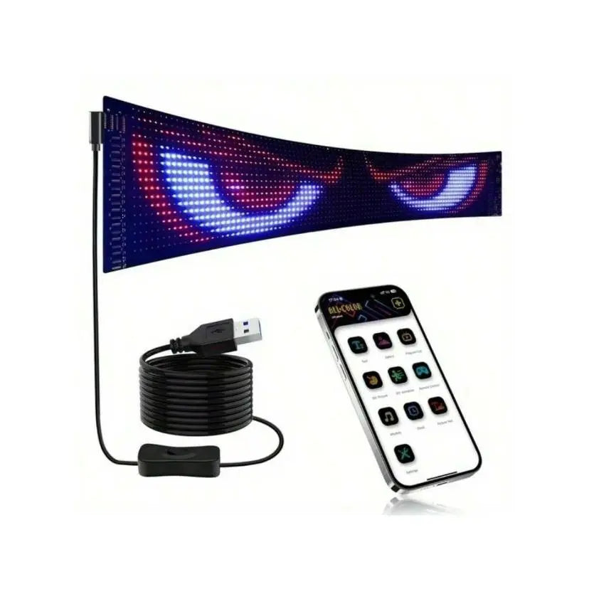Flexible LED Animated Screen APP Control DIY Custom Light Panel Car Holiday Decor