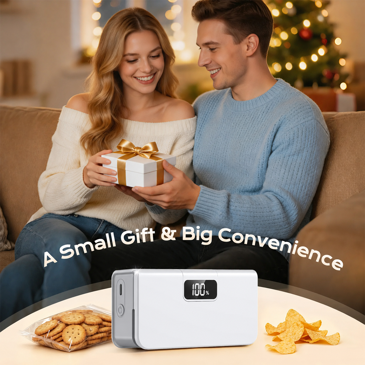 ✨Rechargeable Mini Bag Sealer – 6 Heat Levels, Portable Resealer with Magnet & Cutter for Chips, Mylar & Plastic Bags, Perfect Gift for Family & Friends🥳
