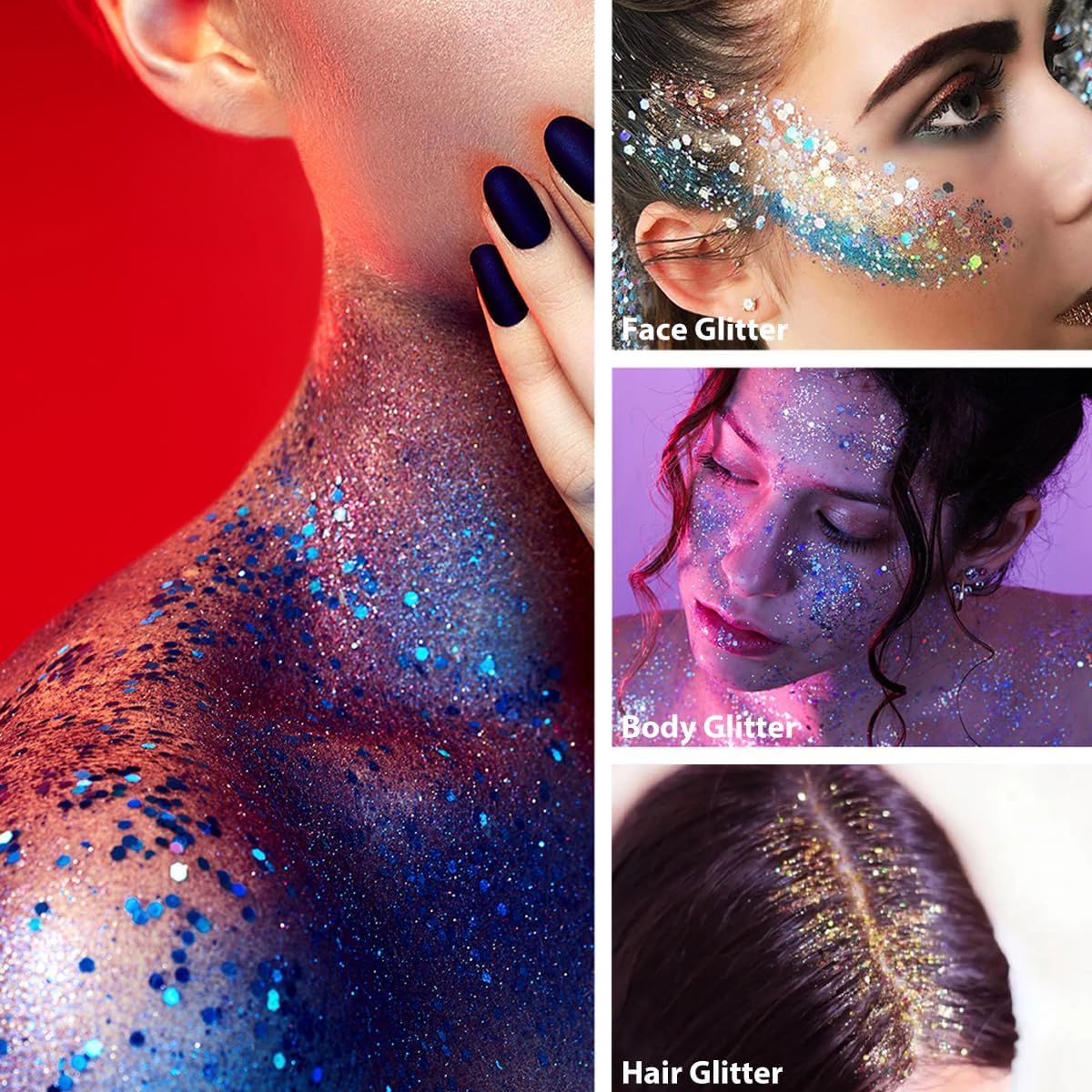 Rainbow Face & Body Glitter Stick, Festival Party Sequins Accessories