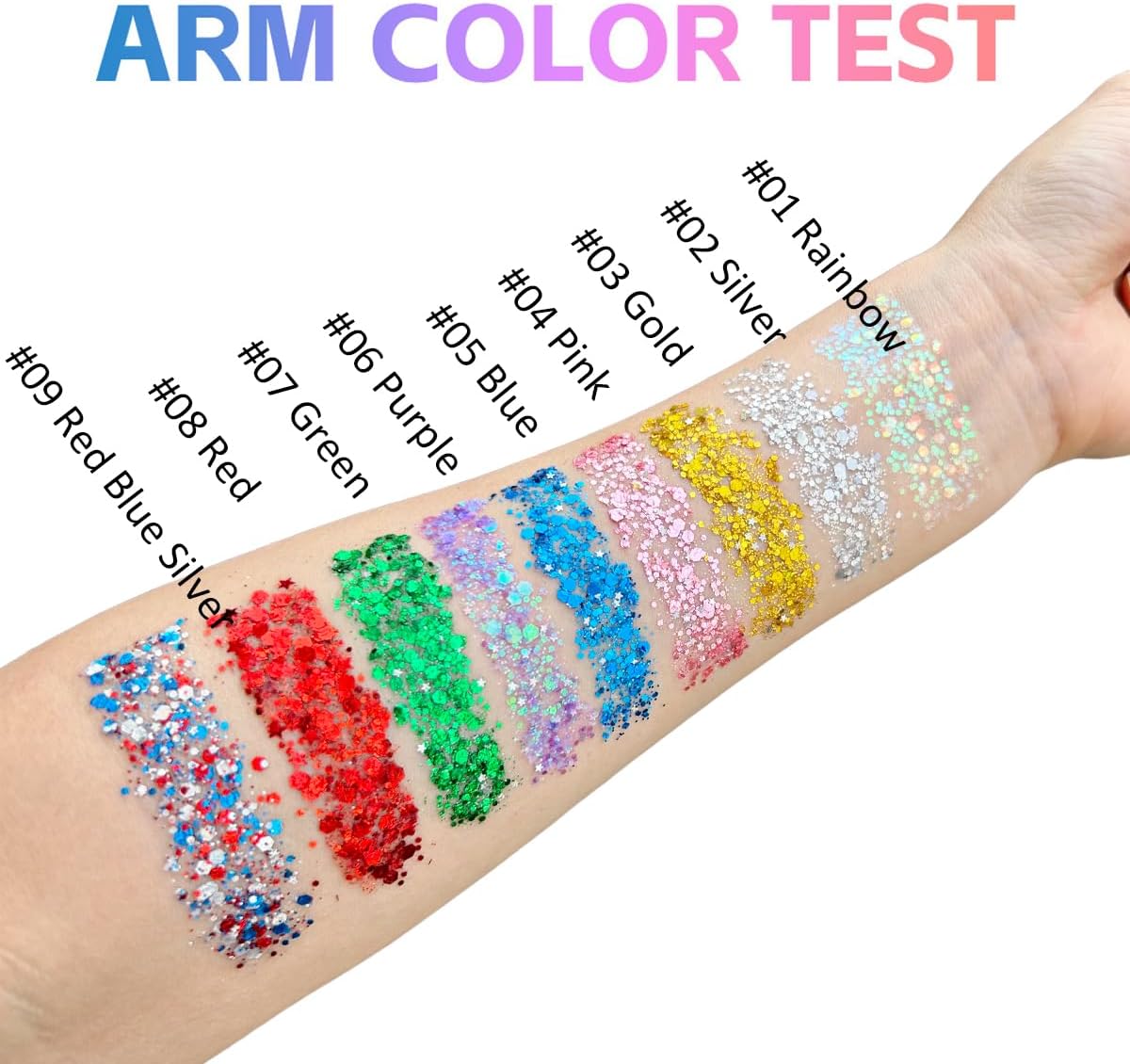 Rainbow Face & Body Glitter Stick, Festival Party Sequins Accessories