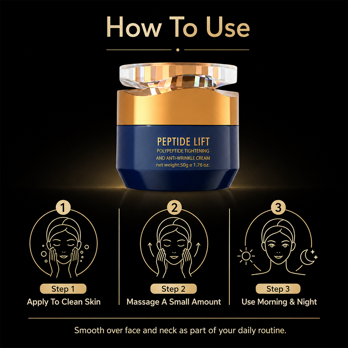 Polypeptide Face & Eye Cream – Hydrating Moisturizer for Smoother, Firmer-Looking Skin
