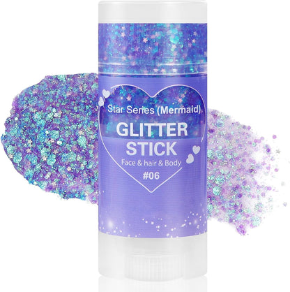 Rainbow Face & Body Glitter Stick, Festival Party Sequins Accessories