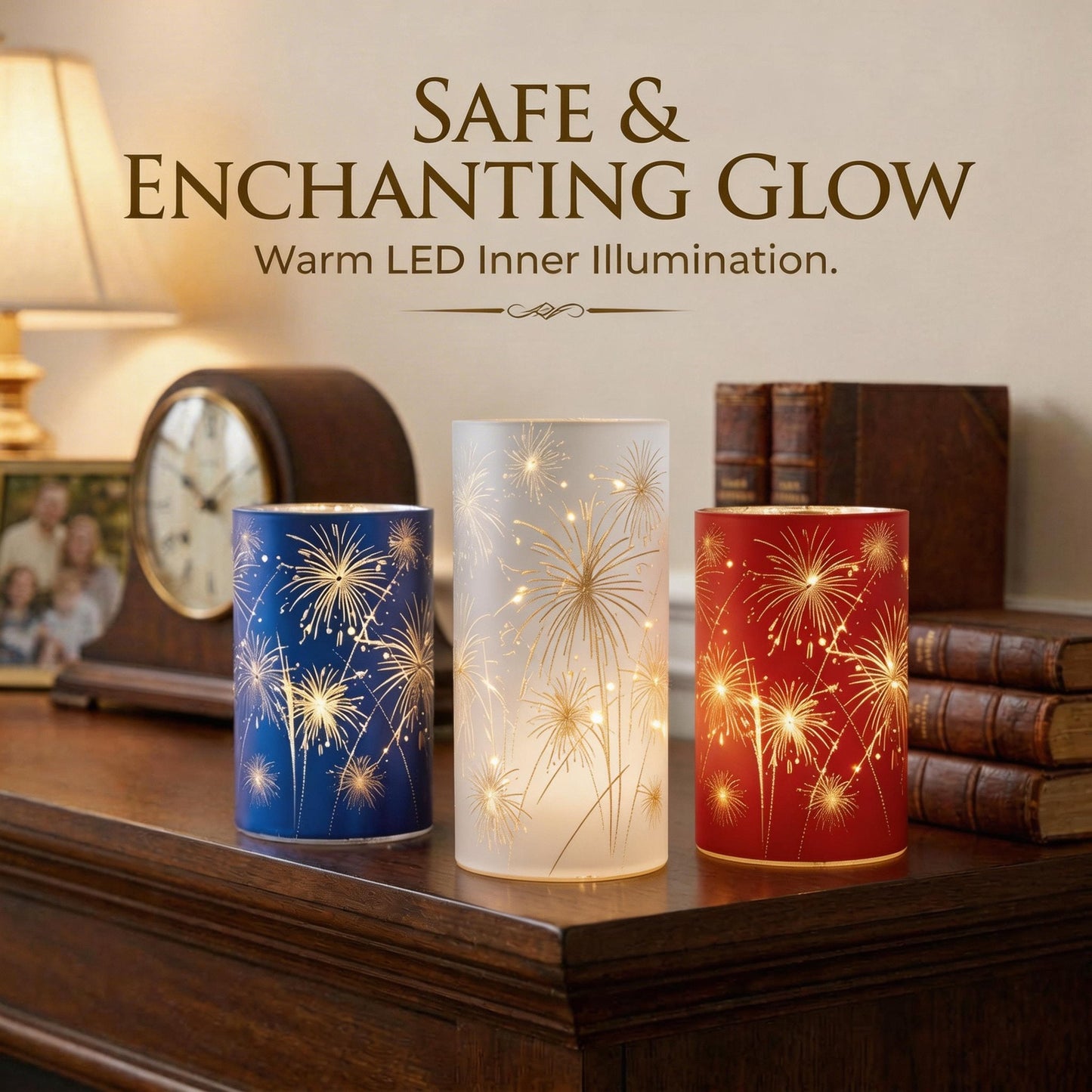 🎆 Patriotic Firework Lantern Set – Red, White & Blue Hanging Decorations for Parties & Celebrations ✨