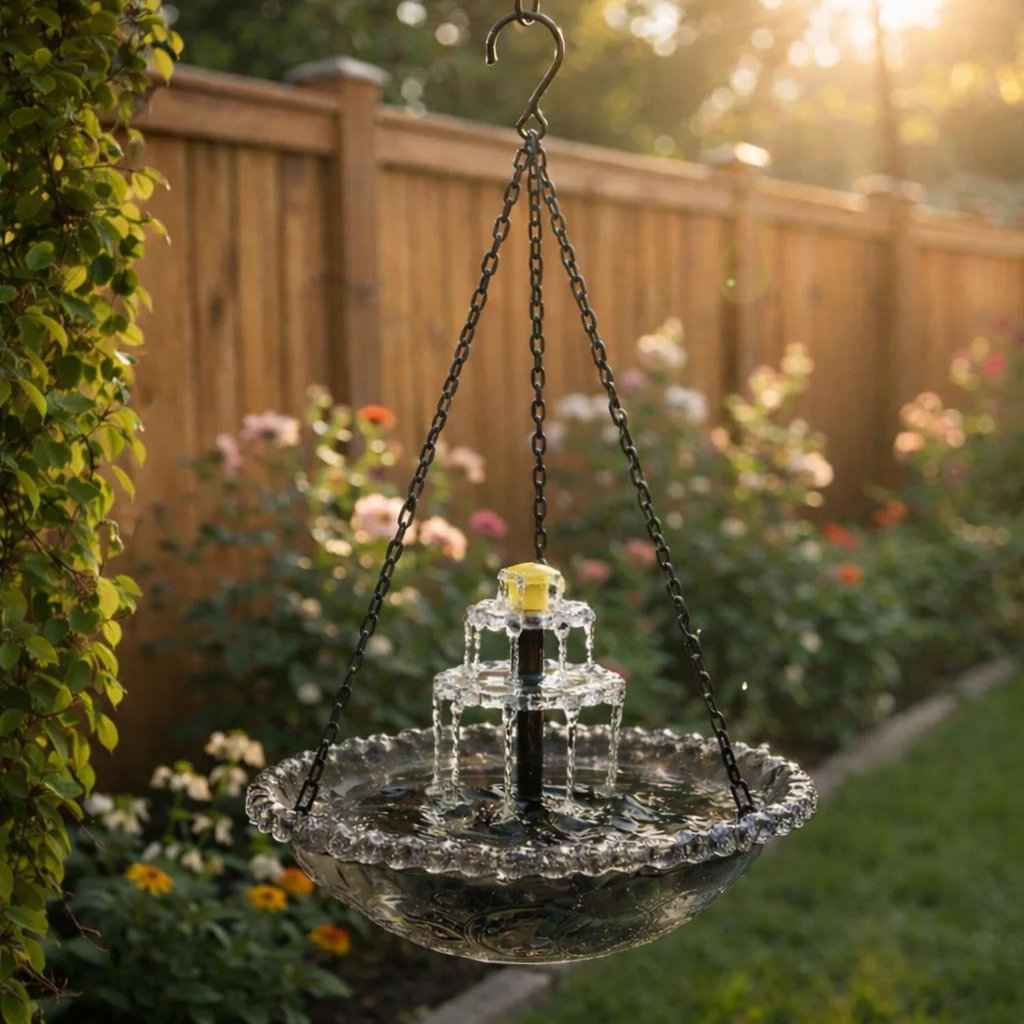 🔥🔥Solar Cascade Hanging Bird Bath Fountain🎁
