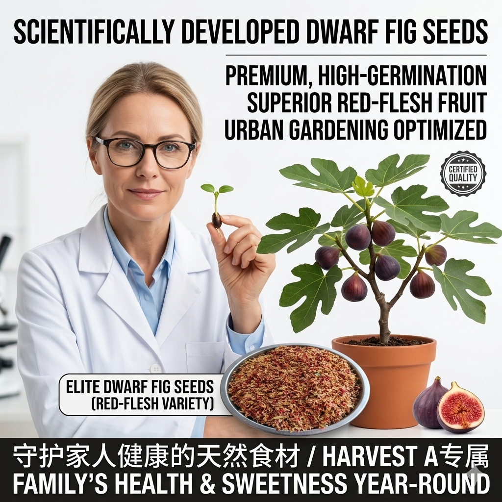 🌳🌳 High-Yield Dwarf Fig Tree – Fast-Growing, Sweet & Crisp Fruit, Perfect for Pots, Balconies & Farms
