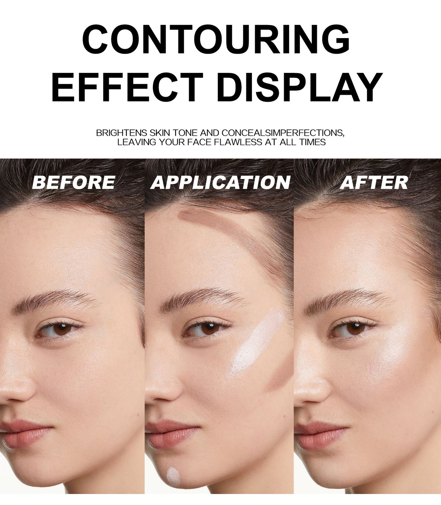 Dual Makeup Palette 6 Colors Concealer Blush Waterproof Long Wear Facial Cosmetics