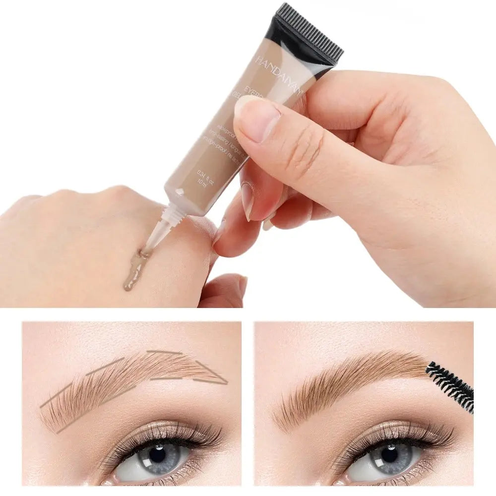 Waterproof Eyebrow Gel Cream with Applicator Brush