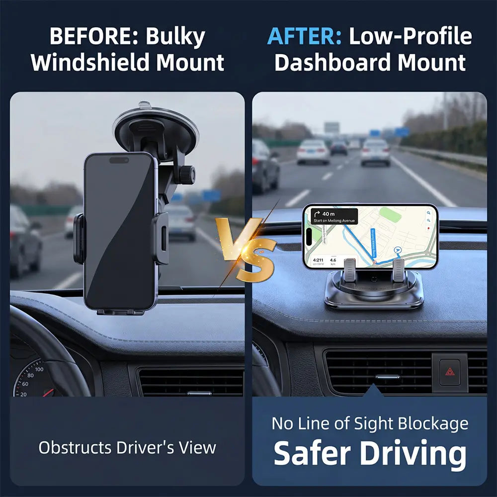 360 Degree Rotatable Suction Cup Car Phone Holder for Dashboard